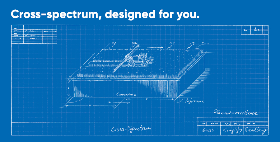 Cross-spectrum products are combined so that the two products work well together, combat problem weeds in a given area and are physically compatible in a sprayer tank.