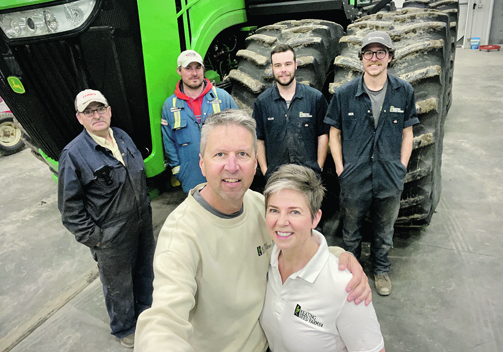 Mark and Claudia Keating stand with some of their staff at Keating Seeds. | Photo courtesy of Mark Keating