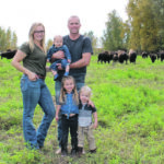 Denver and Becky Johnson lead a busy lifestyle on their bison ranch with their children Ruby, 5, Duke, 4, and Stetson, 2. | Family photo