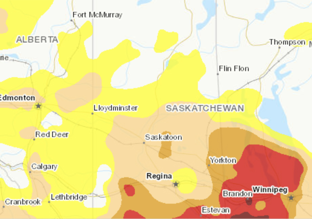 Climate experts with Agriculture Canada have created a new forecasting tool called the Drought Outlook, which they unveiled in late June. | Screencap via agriculture.canada.ca