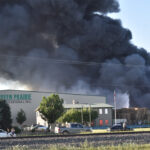 Fire has heavily damaged the Green Prairie International forage plant near Lethbridge. | Barb Glen photo