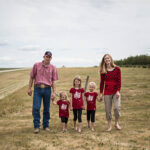 Michael and Jessica Lovich oper-ate Lovholm Holsteins with their three daughters Reata, Renelle and Raelyn, aged 11, 10 and six. | Screencap via oyfcanada.com