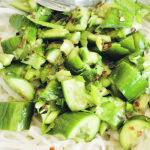 Smashed cucumber salad may become your summer favourite. It’s cool and crisp and either makes a good side dish or can be served on rice
vermicelli for a main course. | Sarah Galvin photo