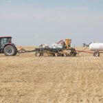 Using a Swiss Army Knife of plot seeders based on a SeedMaster drill platform, Dennis Bulani plants comparative plots across a large swath of Saskatchewan, including this one near Unity, Sask. | Mike Raine photos