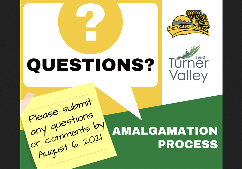 Black Diamond and Turner Valley plan to forward their joint-proposal to Alberta’s Municipal Affairs ministry next month to amalgamate into the community of Diamond Valley. | Screencap via turnervalley.ca