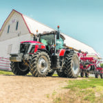 The MF 8S tractor, shown at Cheney, Kansas, was released during the American Farm Progress show in Illinois last week. The new series, replacing the 7700, has a optional Dyna-7 powershift transmission, which is new to Agco. The large-frame machines keep the Fendt 7.4 litre engines of the previous models. | Massey Ferguson photo