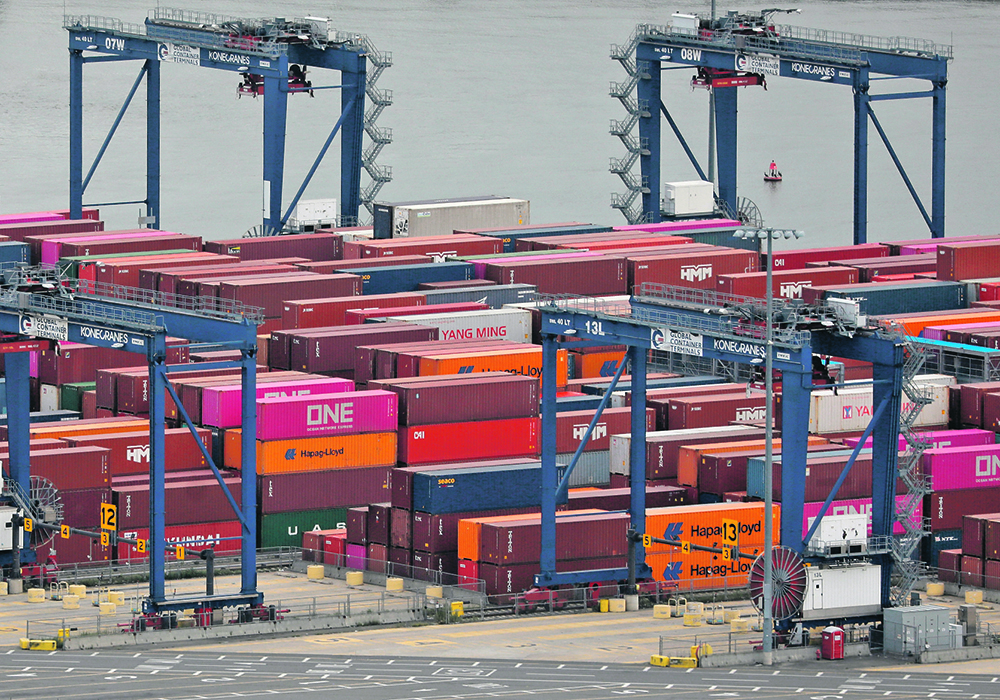 Shipping companies can make more money if they ship goods from Asia, unload them in North America  and then immediately ship the empties back to Asia for quick turnaround rather than wait for them to be  loaded with products such as identity preserved pulse crops. | Reuters/Andrew Kelly photo