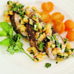 The seasoning on the pork tenderloin can be spiced up when serving it with this cantaloupe salsa. | Sarah Galvin photo