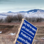 Several signs, like this one at Maycroft, Alta., along Highway 22 urge Albertans to say no to the open pit coal mines proposed for the area. | Mike Sturk photo