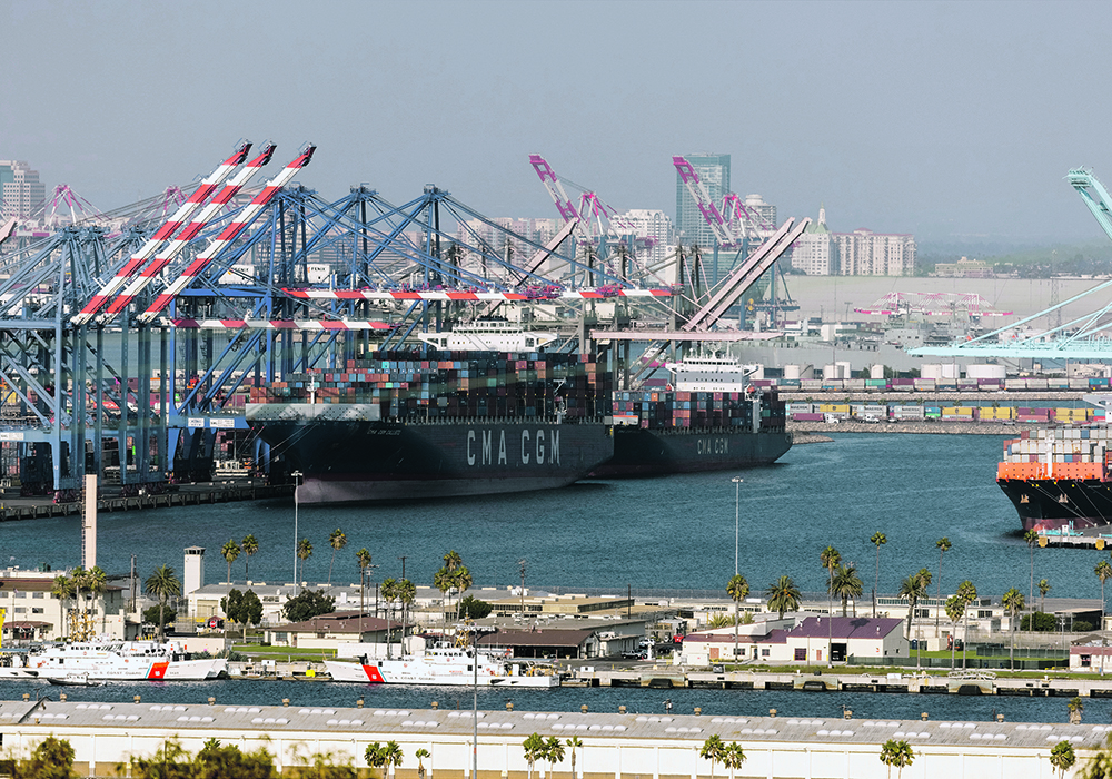 The Port of Los Angeles and the port at Long Beach, California, account for 40 percent of all U.S. imports by ship. | Reuters/Mike Blake photo