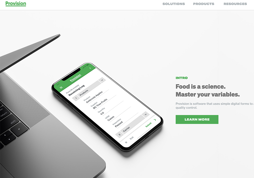 The software takes information gathered from all the regulated documentation requirements from seed, spray, harvest, wash, cut and packing of a product and stores it on a singular digital platform. | Screencap via provision.io