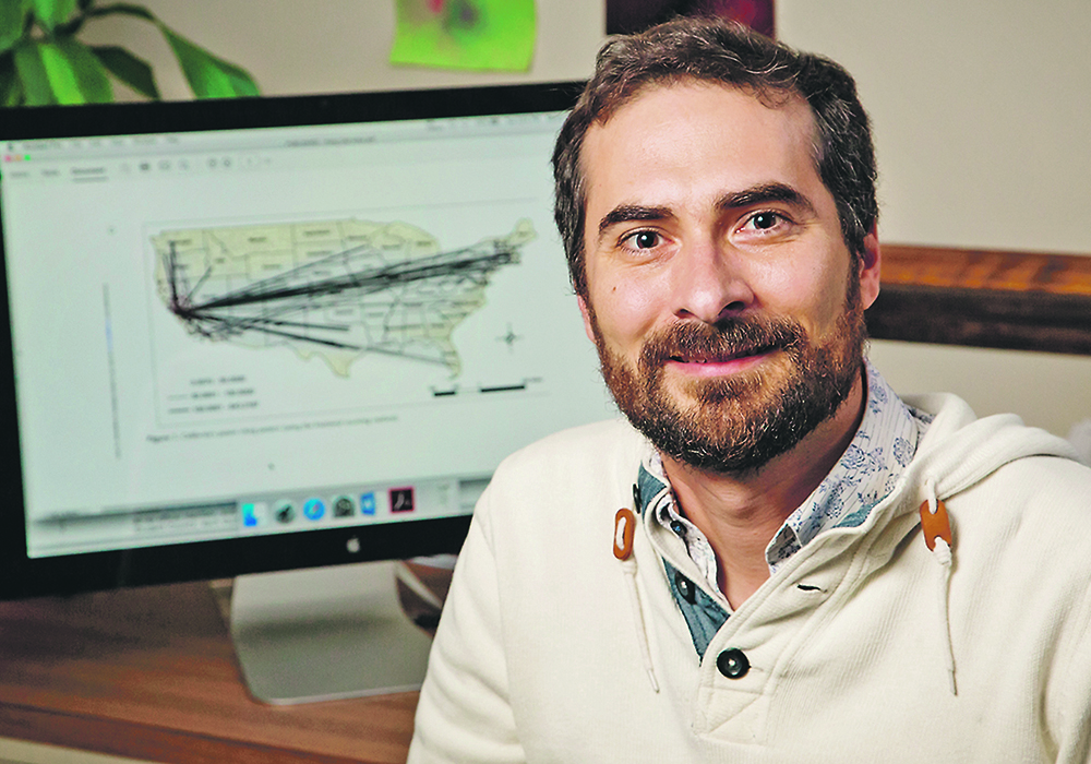 Sandy Dall’Erba is a professor in the U.S. Department of Agricultural and Consumer Economics and director of the Center for Climate, Regional, Environmental and Trade Economics at the University of Illinois. He says previous modelling tools were too broad and inaccurate when it came to measuring climate change effects in agriculture. |  University of Illinois/L. Brian Stauffer photo
