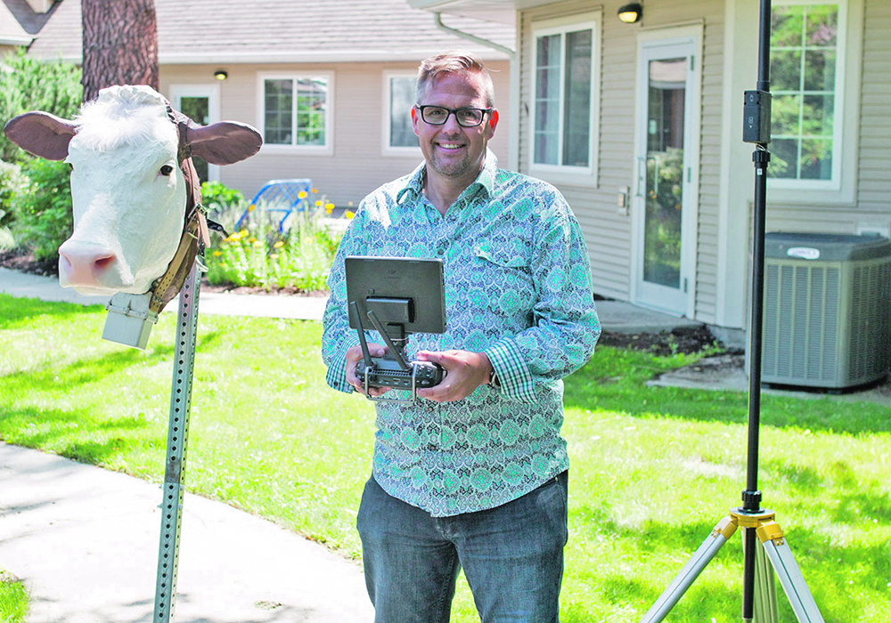 Research using drones and thermal cameras showed that black-coloured coats heat up much more than other coats, such as white or red.  |  Thompson Rivers University photo