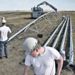 When not filled with water, aluminum irrigation pipe is subject to corrosion at points where water is allowed to accumulate and remain over time. | File photo