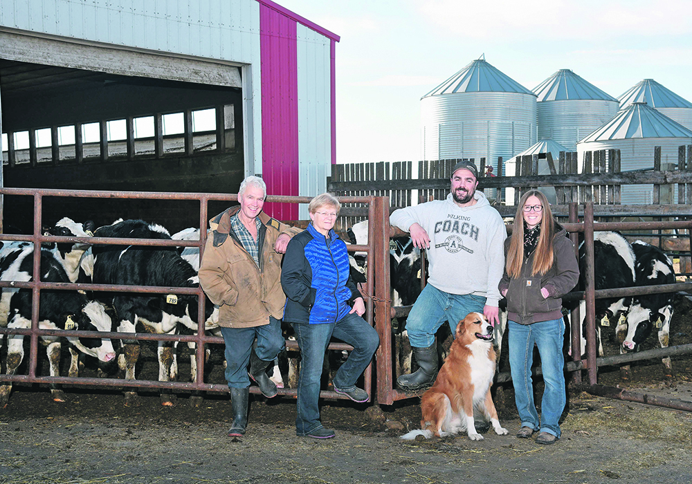 Joe and Brenda Kernaleguen farm with their son and daughter-in-law, Paul and Erin Kernaleguen, at JBK Farm near Birch Hills, Sask. | William DeKay photo