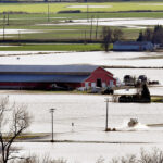 A tractor naviagtes flooded farmland and roads near Abbotsford, B.C. Farmers are unsure what lies ahead as the water retreats. | REUTERS/Jennifer Gauthier photo