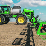 North American importers of WeedIt didn’t like the original European Agrifac boom so they hired Specialty Enterprises in Wisconsin to design and manufacture a new aluminum unit called the Millennium boom. So now, WeedIt electronics arrives from Europe in Calgary and are installed on the Millennium boom manufactured in Wisconsin. | WeedIt photo