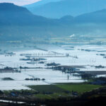 Flooding of farms is seen after rainstorms lashed the western Canadian province of British Columbia, triggering landslides and floods, shutting highways, in Abbottsford, British Columbia. | REUTERS/Jennifer Gauthier photo