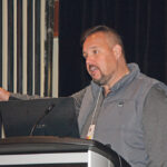 John Church, research chair in cattle sustainability, Thompson Rivers University, at the Canadian Bison Association annual conference in Regina. | KAREN BRIERE PHOTO