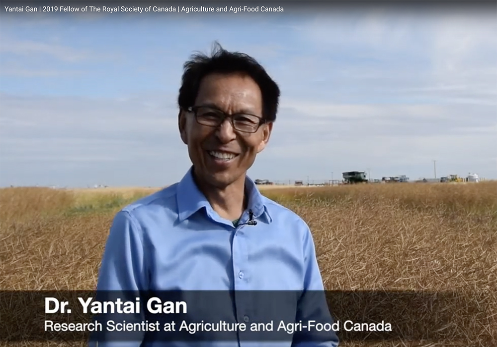 Yantai Gan, 65, was charged with breach of trust, fraud over $5,000 and possession of the proceeds of crime over $5,000 on Nov. 19, 2019, after a search warrant was executed at the Agriculture Canada research centre. | Screencap via YouTube.com/RSC SRC
