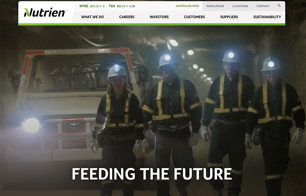 Schmidt, who was appointed to take Nutrien’s reins in April last year, has also stepped down as president and resigned from the board, the company said.  | Screencap via nutrien.com