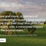 CASI was launched in March 2020 and is intended to be an online hub for the many sustain- ability programs. | Screencap via agrifoodsustainability.ca