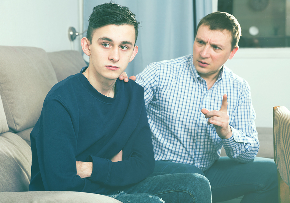 Instead of blaming either your son or your wife when something goes wrong, try relaxing, deep breathing and listening carefully to what it is they have to say. | Getty Images