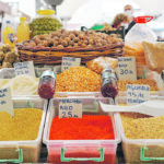 Lentils are sold in a daily open air market in Antalya, Turkey. Many of the farmers in the market and their customers were concerned about the affordability of food and other staples. | Louise Erskine photo