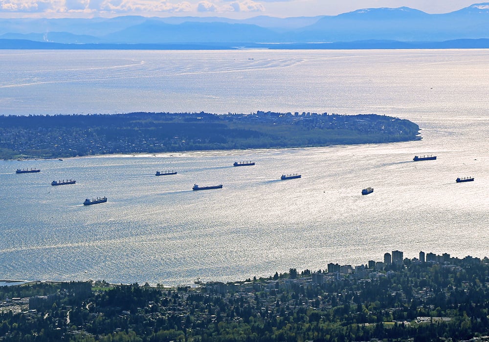 The number of grain ships waiting at the West Coast is getting close to the three-year average, which Canada’s grain monitor says is not right given the size of the crop. Some vessels have been waiting for more than 45 days at a rate of about $30,000 per day. | File photo