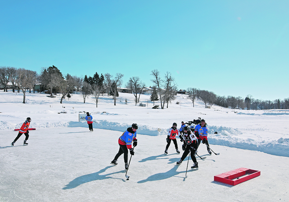 Sixteen teams from southwestern Manitoba participated in the three-on-three tournament. | Tim Smith photo