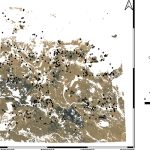 This is a clay content map of Saskatchewan soils. The black dots indicate the location of the soil survey data used for model development. White areas indicate areas masked either due to being pasture or grassland, or because of a lack of bare soil pixels. | University of Saskatchewan image