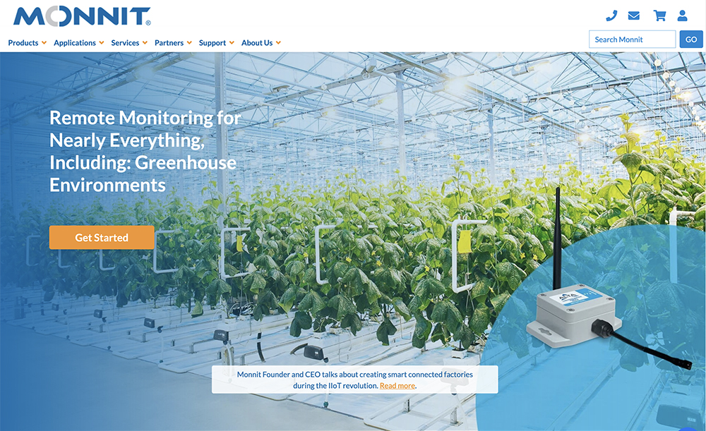 With 80 different sensors in their catalogue, Monnit Corp. is in the business of monitoring almost anything industrial. | Screencap via monnit.com