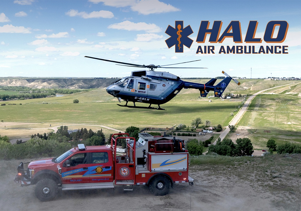 Launched in 2007 as a one-year pilot project based out of Medicine Hat, HALO targeted a gap in the service provided by STARS rescue service which lacked the ability to reach southeastern Alberta without refueling from its base in Calgary. | Screencap via Facebook/HALO Air Ambulance