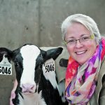 Marina von Keyserlingk, a professor and NSERC Industrial Research Chair in dairy cattle welfare at the University of British Columbia’s Faculty of Land and Food Systems, wanted to know how motivated very young calves are to seek social contact. | UBC photo