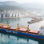 Prices for wheat with 12.5 percent protein content for supply in May from the Black Sea ports were up USD$2 to USD$370 free on board (FOB) at the end of last week, IKAR said, adding that the price range remains wide. | Screencap via Port of Novorossiysk/gt-ksk.com