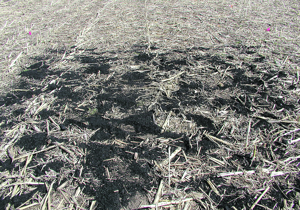 The measured effects of biochar addition on the surface soil, such as increased soil organic carbon, increased nitrogen and increased pH can improve water and nutrient holding capacities. | USDA ARS photo