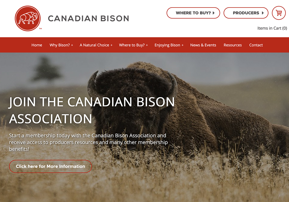 The Canadian Bison Association represents 550 members across the country with the majority located in Western Canada. | Screencap via canadianbison.ca