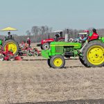 Competitors start their all-important first split on day one of the plowing championships. They had to complete the 100 metre split in 20 minutes to continue in the competition. | Sandy Black photo