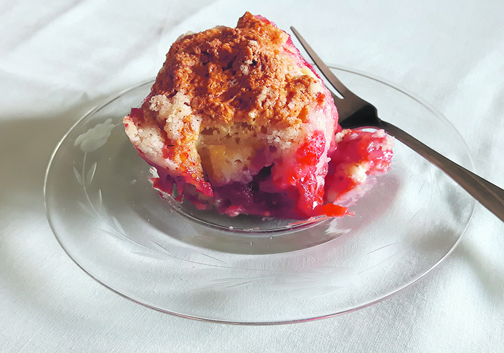 Rhubarb-strawberry coffee cake is a recipe worth sharing.  |  Sheri Hathaway photo