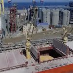 The United Nations is trying to broker a deal to enable Ukraine's grain to be shipped from ports such as Odesa. Russia has said it wants Western sanctions lifted as part of a deal. | Screencap via YouTube/Odessa Sea Port