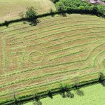 Northern Ireland dairy farmer David Dunlop rowed up the number 70 in the silage field in recognition of the Queen’s Platinum Jubilee. | David Dunlop photo