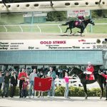 Gold Strike, seen here in souvenir photos after winning the Buffalo Stakes in Manitoba as a two-year-old in 2004, eventually produced Rich Strike, which defied the odds by winning the recent Kentucky Derby. | Supplied photo