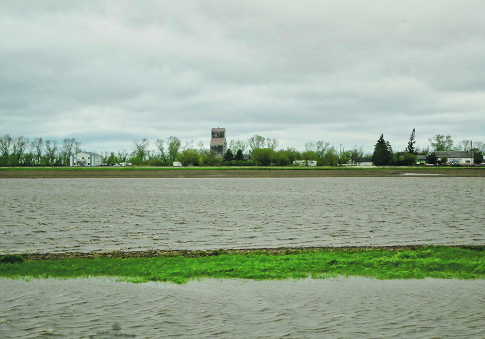 This field near Fannystelle, Man., shows the extent of the problem facing many producers in Manitoba and southeastern Saskatchewan following late spring snowfalls and heavy rainfall. | Jeannette Greaves photo