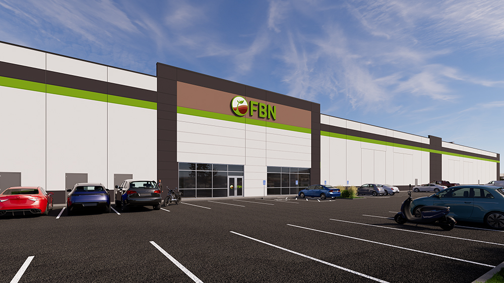 The online crop input retailer has begun construction on a 198,000 square foot fulfilment facility in Saskatoon. Construction is scheduled to be completed in November 2022. | FBN illustration