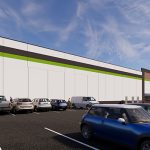Farmers Business Network has broken ground on a 198,000 sq. foot crop input distribution centre in Saskatoon. This artist rendering shows what the facility will look like once construction is completed in November 2022. The warehouse will have 20 exterior dock doors. | FBN illustration