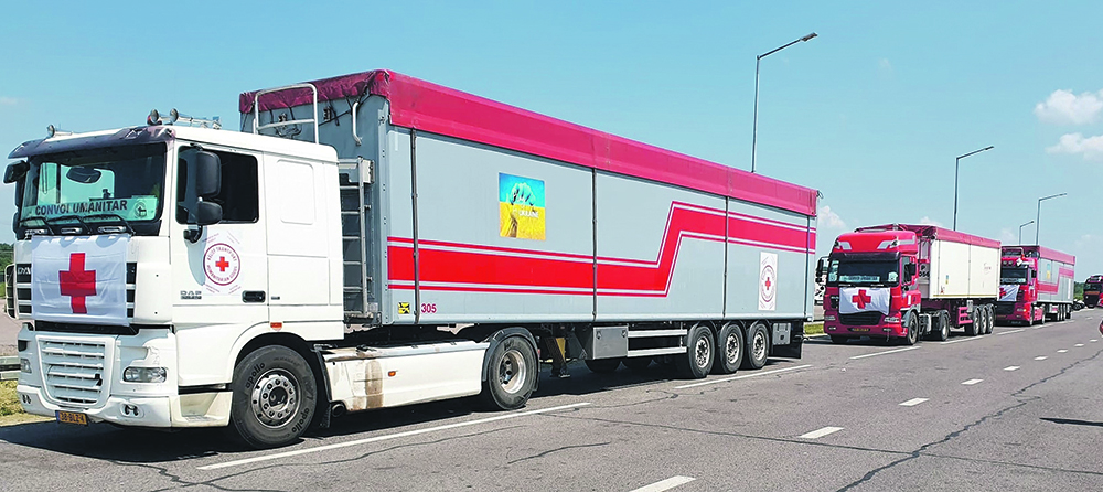 Wielink and his convoy had to wait 27 hours at the border checkpoint with Poland. | Supplied photo