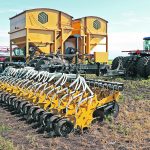 The Ultra SR utilizes SeedMaster’s UltraPro metering system is mounted to the frame, eliminating a pressurized tank. | Robin Booker photo