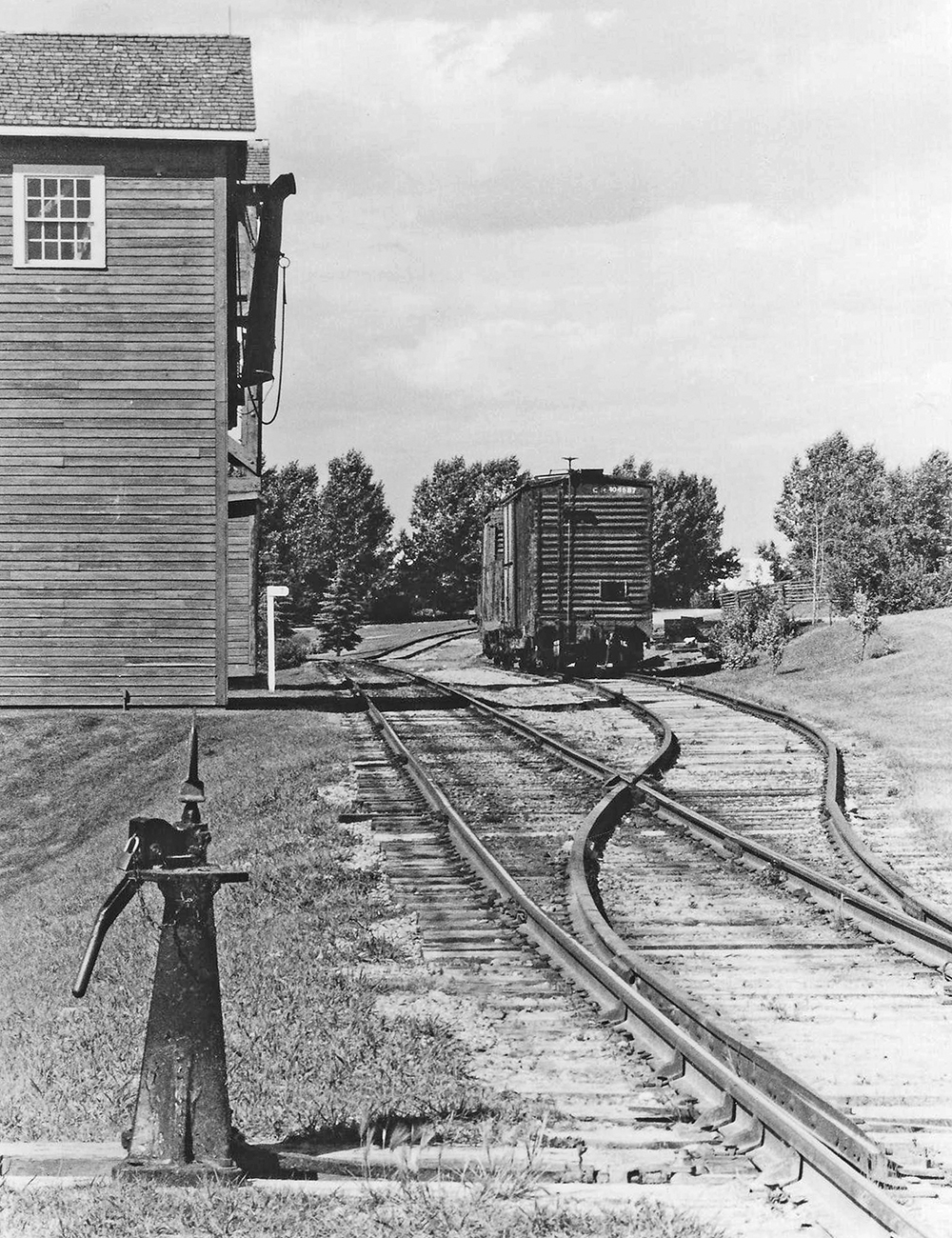 The town’s railway pump house served as enticing landmark on the walk into town for this youngster.  |  Supplied photo