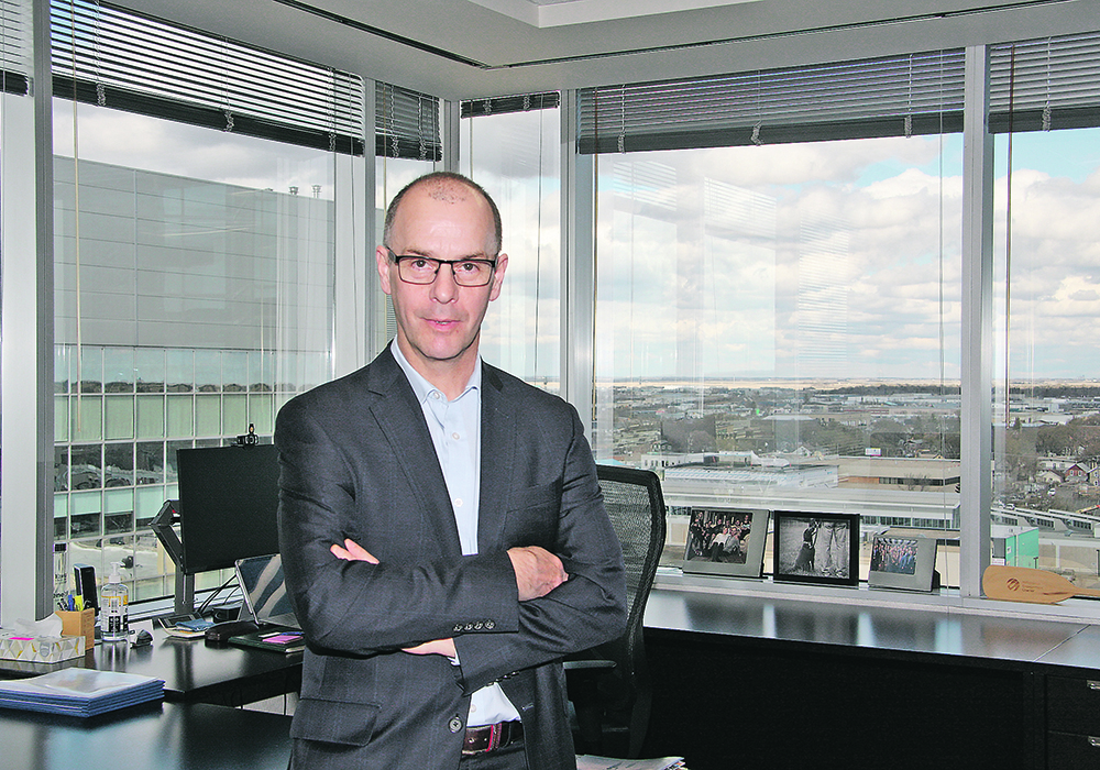 The view of farmland from Michael Hoffort’s office at Farm Credit Canada in Regina was a constant reminder of the crown corporation’s main focus.  |  Karen Briere photo