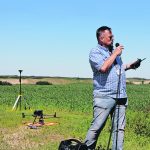 John Church of Thompson Rivers University demonstrated three drones during a precision agriculture field day at the University of Alberta’s Kinsella Ranch. | Mary MacArthur photo